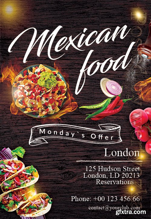 Mexican Food Psd Flyer Design