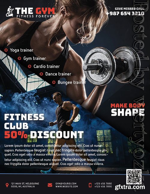 Gym Fitness Psd Flyer Design