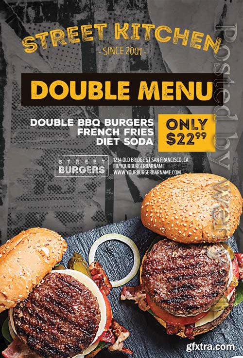 Burger Kitchen Psd Flyer Design