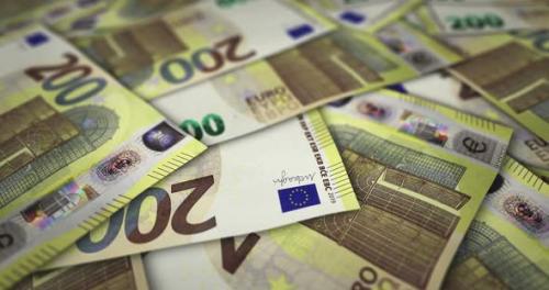 Videohive - Euro 200 EUR banknote flying over money surface - 42760536 - 42760536