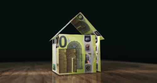 Videohive - Euro 200 EUR money banknotes paper house on the table - 42763145 - 42763145