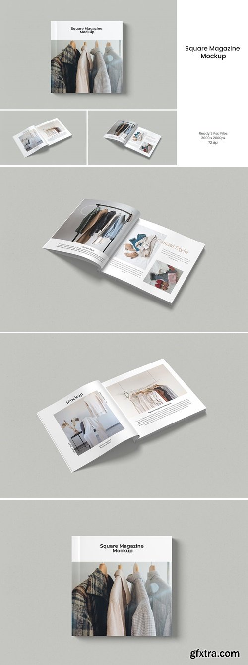 Square Magazine Mockup KJ748J8