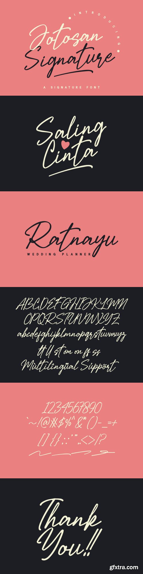 Jotosan Signature Font