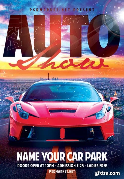 Psd auto show flyer design