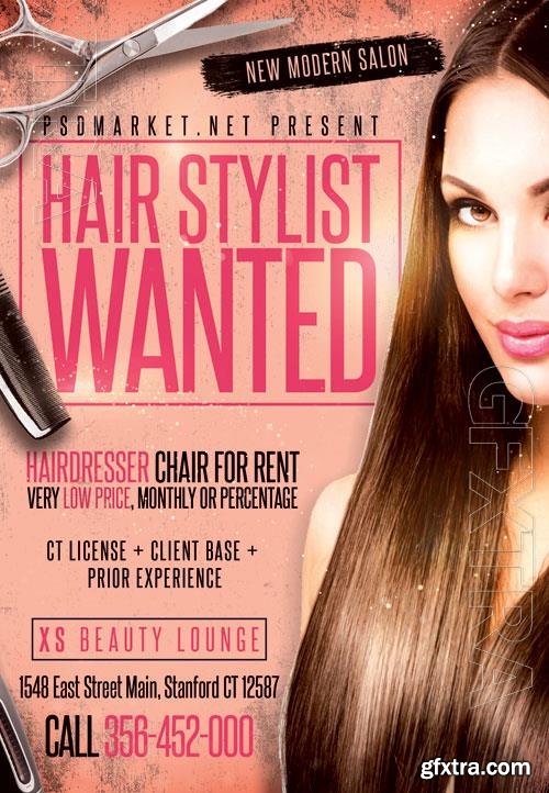 Psd hair flyer design