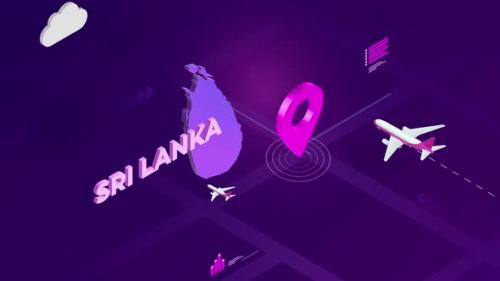 Videohive - Sri Lanka Infographic Isometric Map Background 4K - 42825989 - 42825989