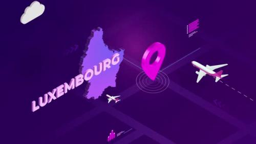 Videohive - Luxembourg Infographic Isometric Map Background 4K - 42825991 - 42825991