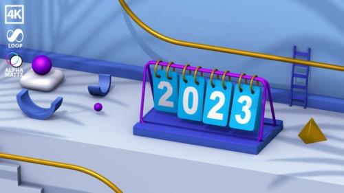 Videohive - Calendar Flip to New Year 2023 - 42829449 - 42829449