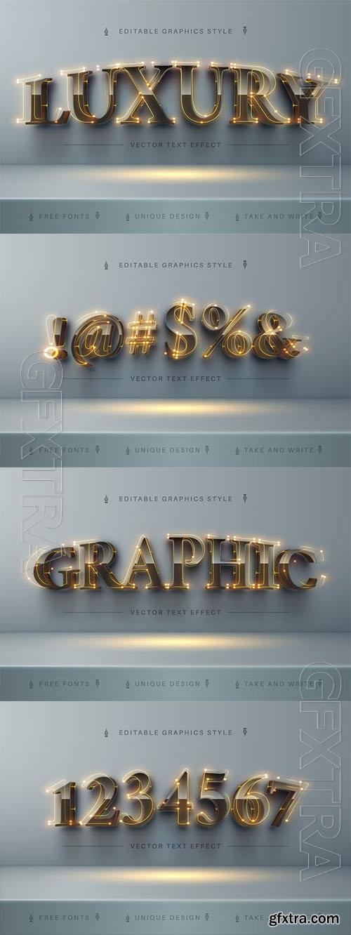 Luxury Light - editable text effect, font style