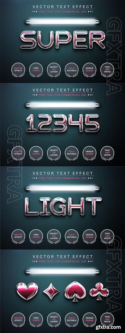 Super Light - editable text effect, font style