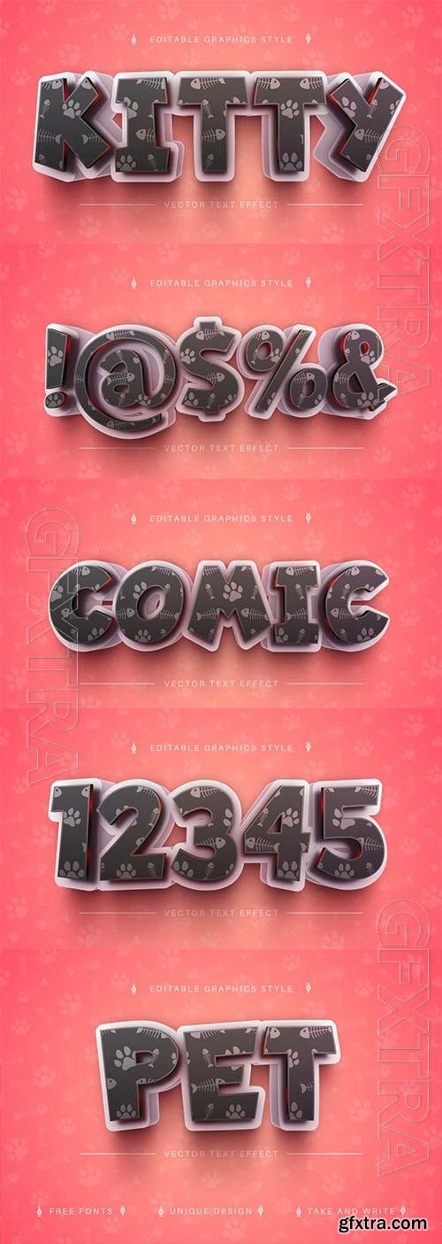 Kitty - editable text effect, font style