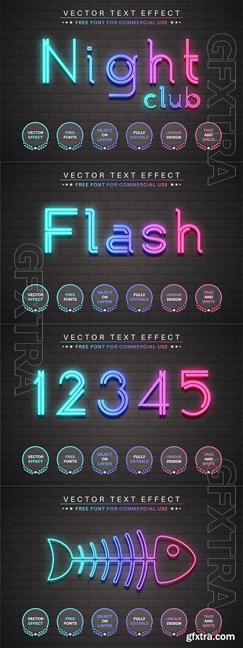 Night club - editable text effect, font style