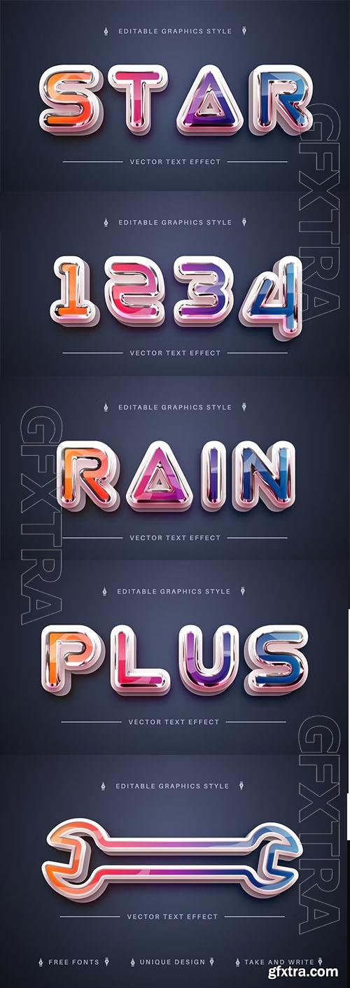 Star Rainbow - editable text effect, font style