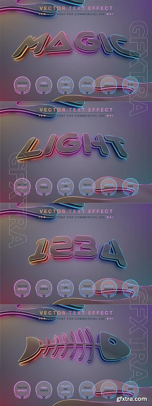 Magic Glow - editable text effect, font style