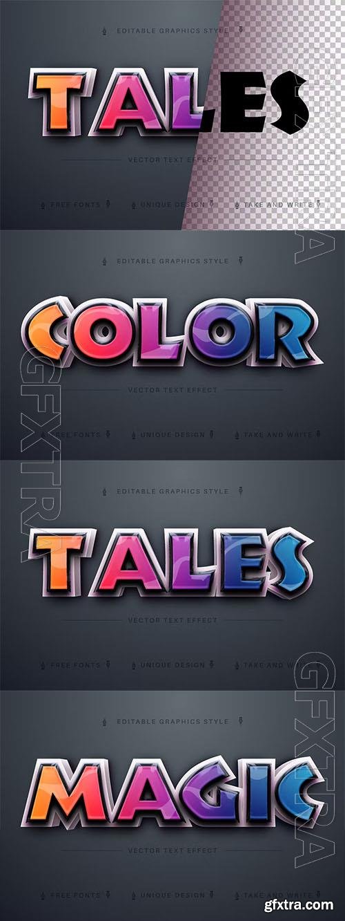 Plastic Tales - editable text effect, font style