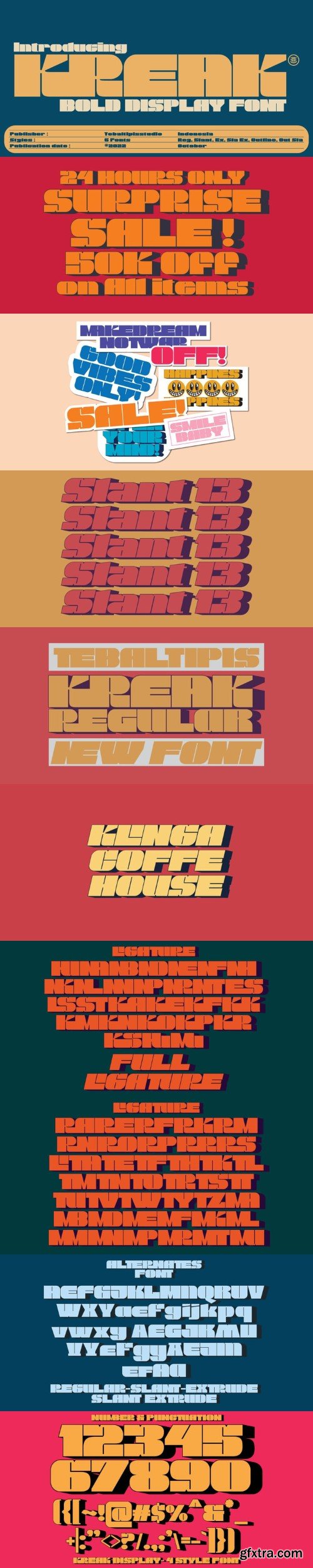 Kreak Display Font Family