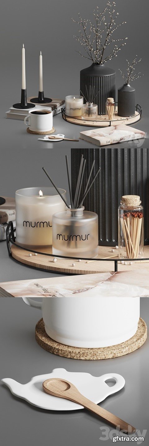 Decorative set 01 With Murmur candle and diffuser