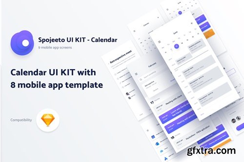 Spojeeto Calendar Mobile App UI KIT BMPSUDQ