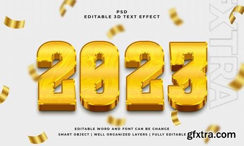 PSD 2023 3d editable psd text effect with background