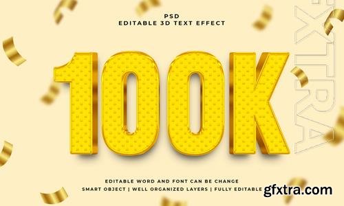 PSD 100k 3d editable psd text effect with background