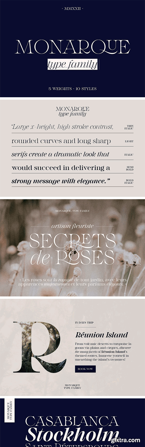 Monarque Serif Type Family