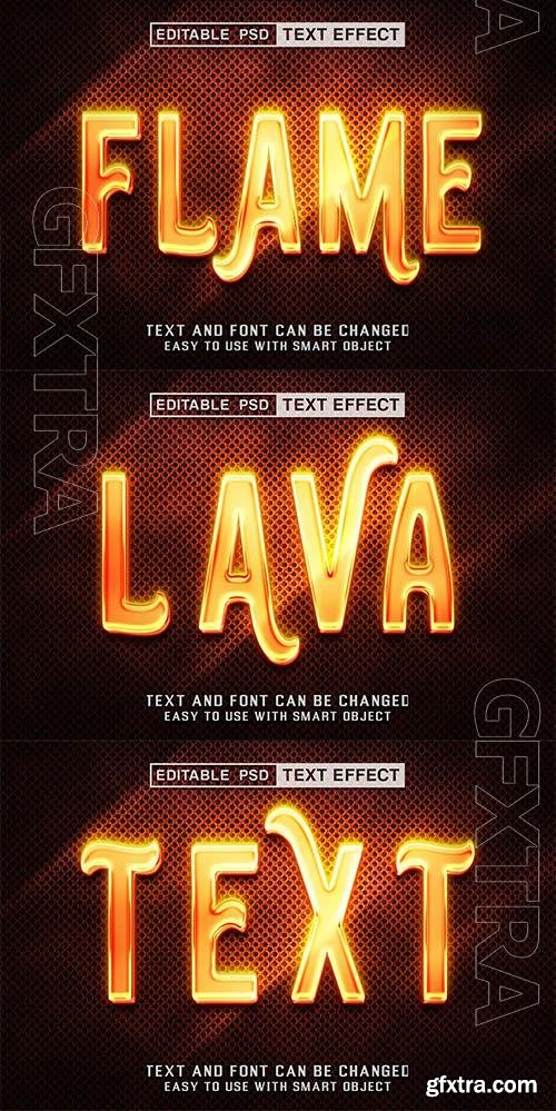 Flame Editable Text Effect