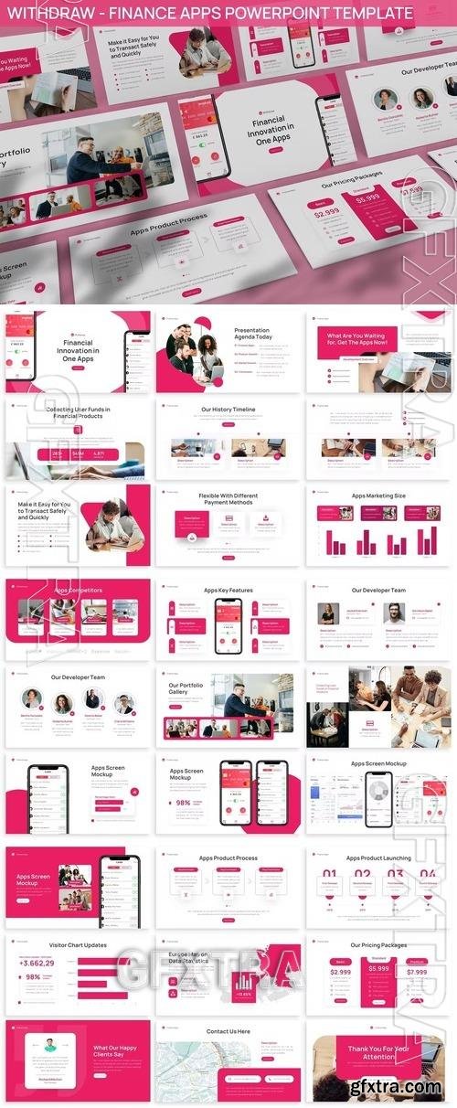 Withdraw - Finance Apps Powerpoint Template TCN84D8