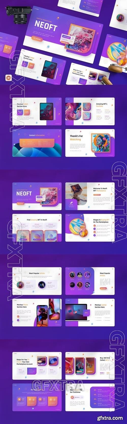 Neoft - NFT Digital Marketplace Powerpoint 7LD399X