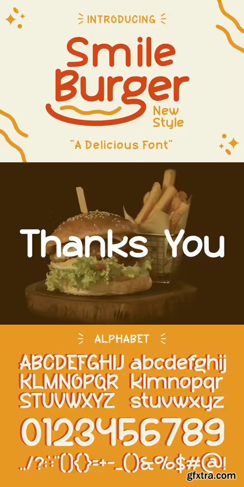 Smile Burger - Delicious Font