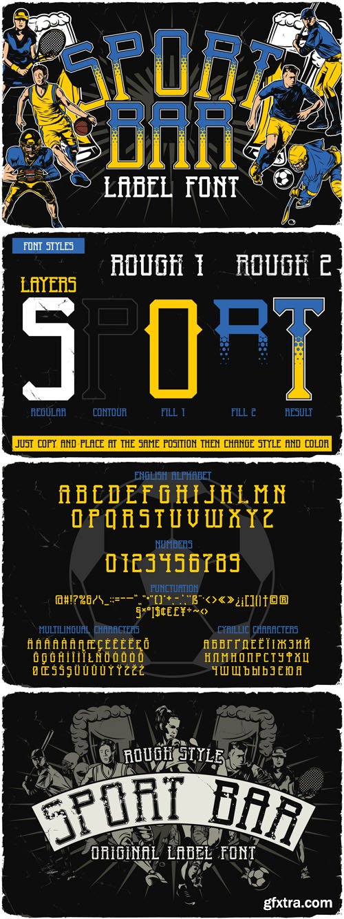 Sport Bar - Original Label Font