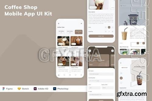 Coffee Shop Mobile App UI Kit 82GQQFJ