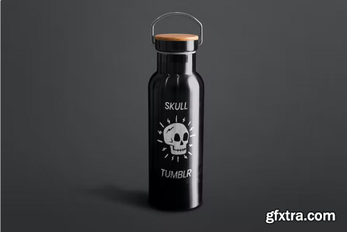 Aluminium Bottle With Handle Mockup TLEGFX2