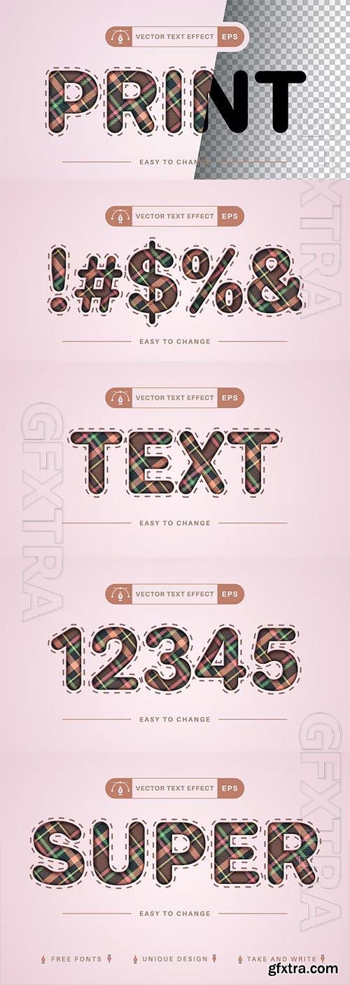 Textile - Editable Text Effect, Font Style