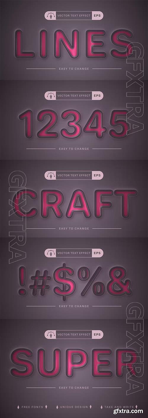 Realistic Plastic - Editable Text Effect Font Styl