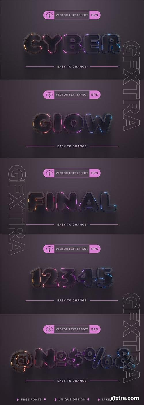 Cyber - Editable Text Effect, Font Style