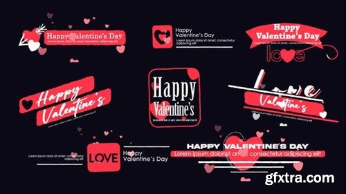 Videohive Valentine's Lower Thirds 42887185