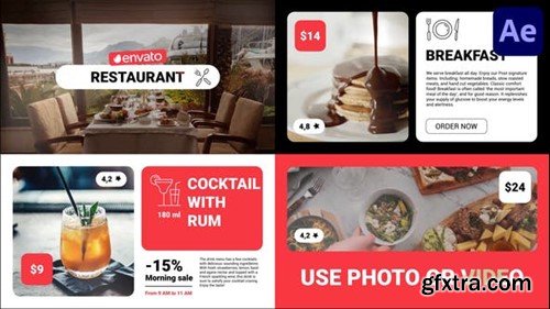 Videohive Modern Restaurant Food Menu for After Effects 42879821