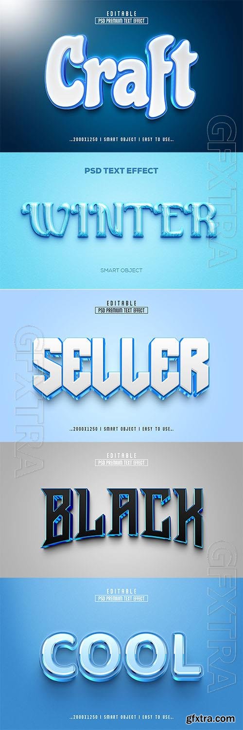 Psd style text effect editable set vol 89