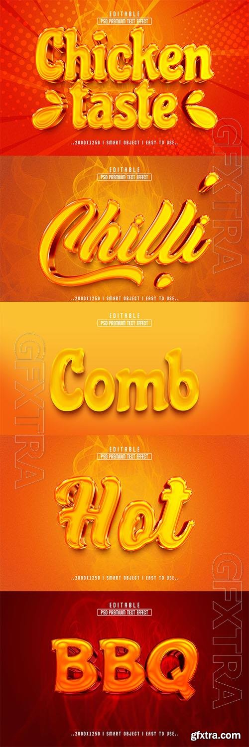 Psd style text effect editable set vol 86