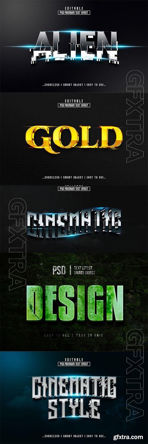 Psd style text effect editable set vol 88