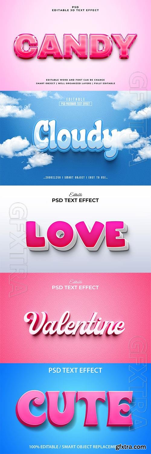 Psd style text effect editable set vol 84