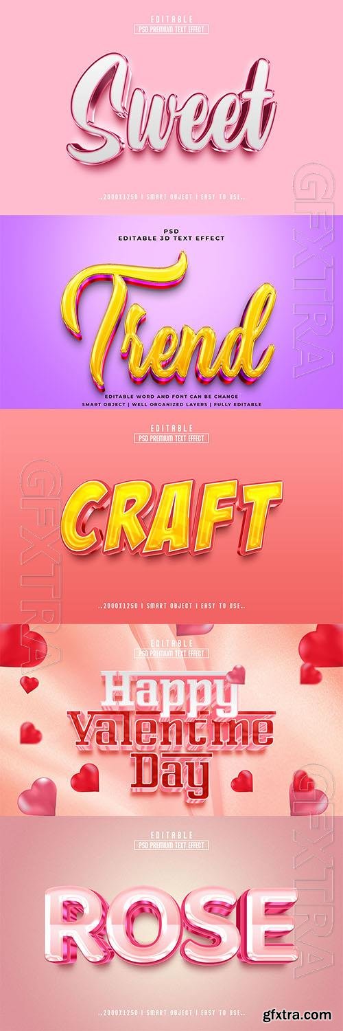 Psd style text effect editable set vol 90