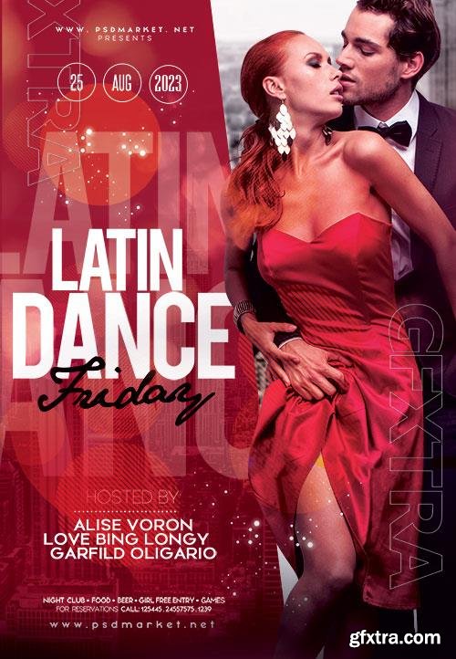 Psd fllyer latin dance template design