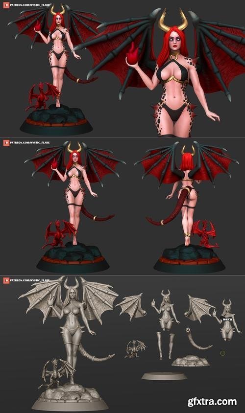 Dragon Girl - Mystic Flare – 3D Print