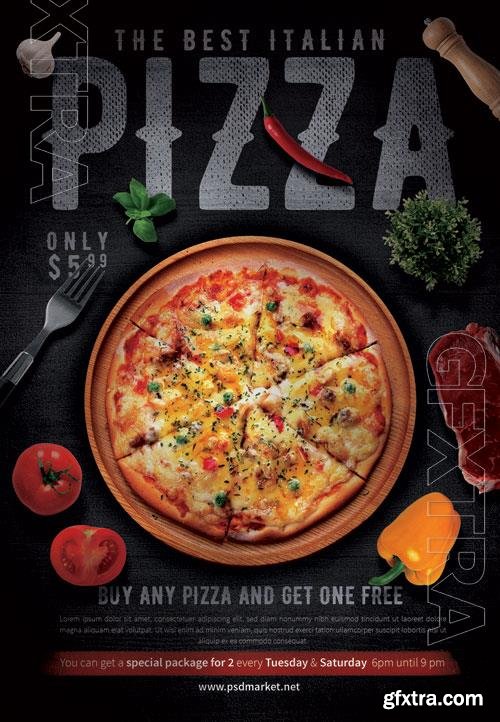 Psd fllyer best italian pizza template design