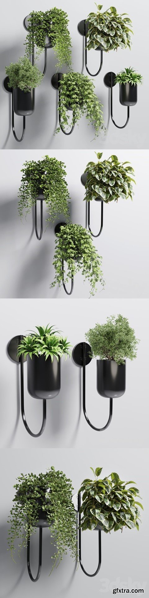 Collection Indoor plant 135 vase metal stand wall plant