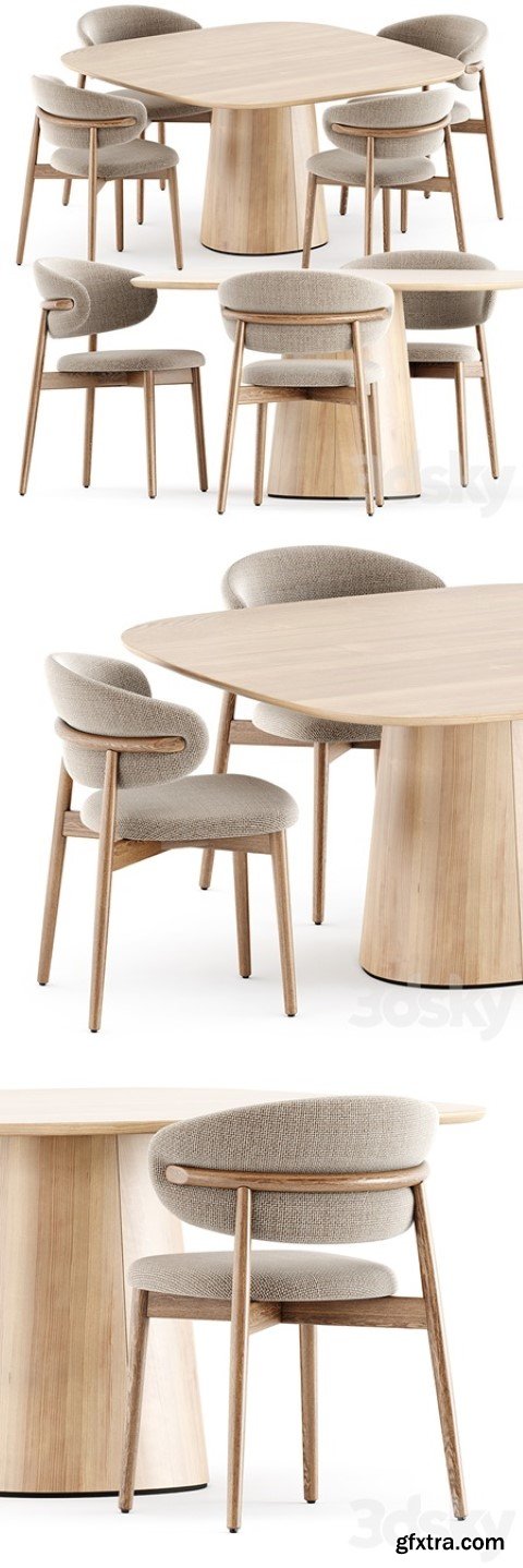 Oleandro chair by Calligaris and POV 462 table by Ton