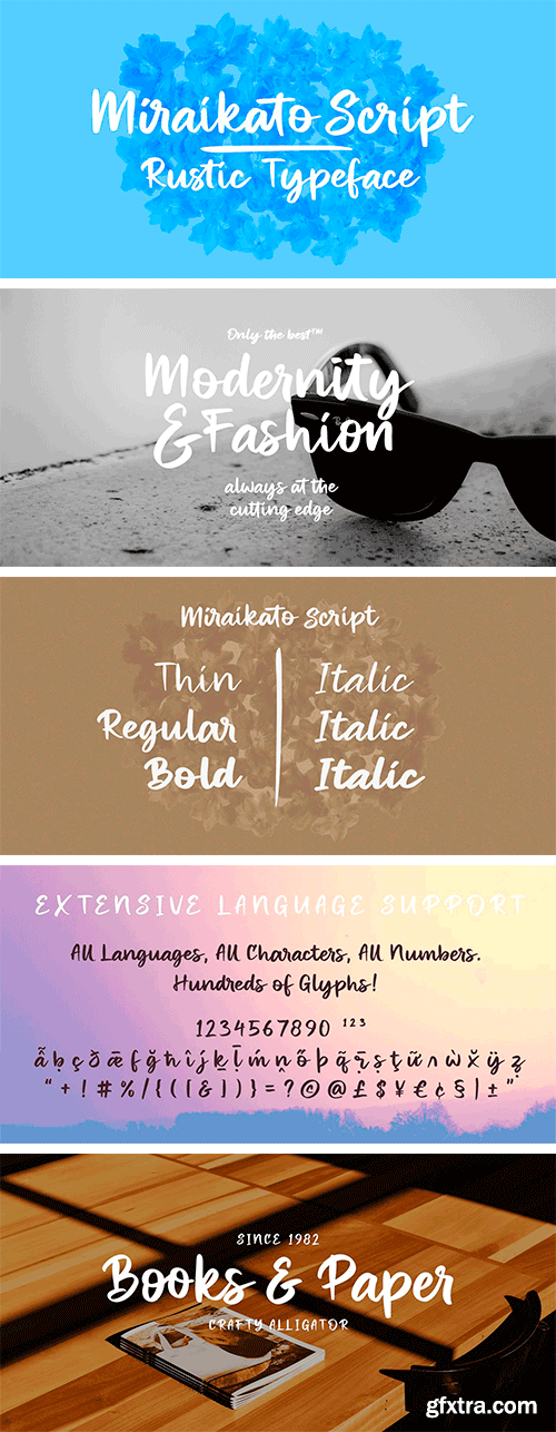 Miraikato Script Font Family