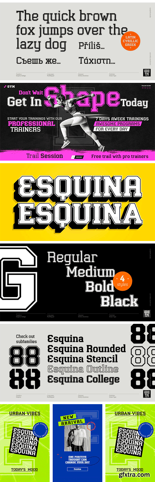 Esquina College Font Family