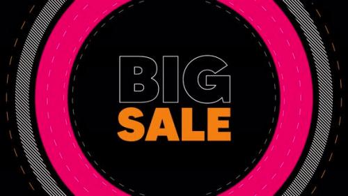 Videohive - Big sale graphic element. flash banner design background 4k animation V6 - 42891171 - 42891171